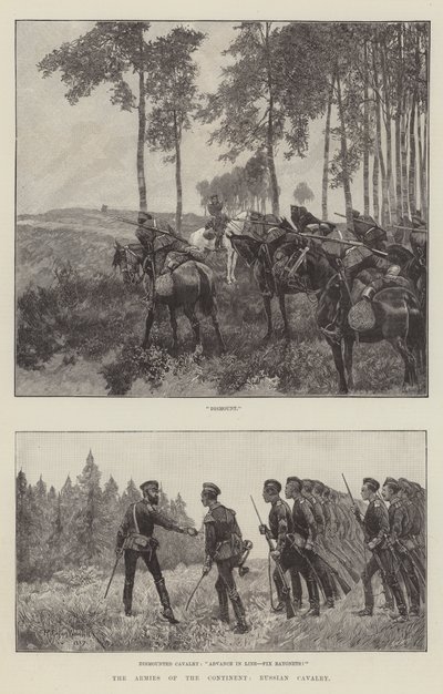 The Armies of the Continent, Russian Cavalry by Richard Caton Woodville junior